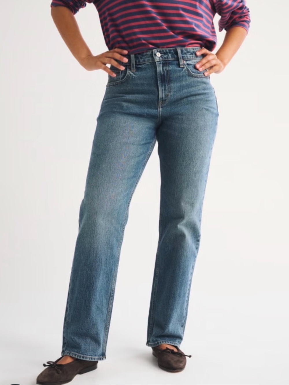 Abercrombie & Fitch 90’s High-Rise Straight Curve Love Jeans - Picture 2 of 7